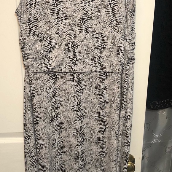 Vince Camuto size XL black & white print maxi dress sleeveless blouson … - Picture 7 of 7
